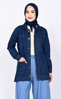 Jaket Jacket Jeans Frey Dark Blue