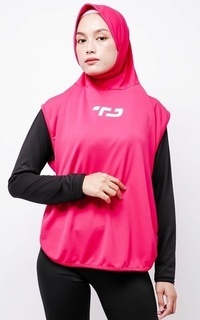 Sport LH076 HBS Hijab Sport Outer Senam 2-In-1 Hoodie Pink