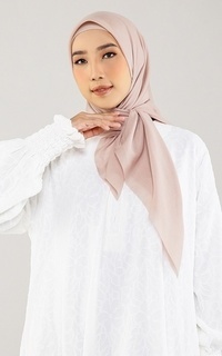 Plain Scarf Voal Square Rose Cloud