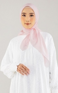 Plain Scarf Voal Square Chalk Pink