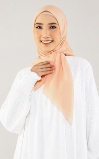 Hijab Polos Voal Square Cantaloupe