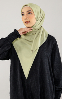 Plain Scarf Voal Square Asparagus