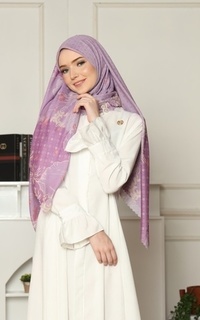 Printed Scarf KAMELIA SERIES LILAC