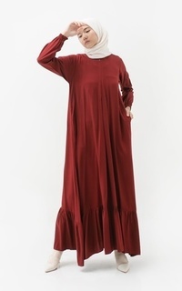 Long Dress Ufaira Dress / Maroon 