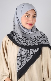 Hijab Motif Voal Hijab Segi Empat Rabbani Scarf