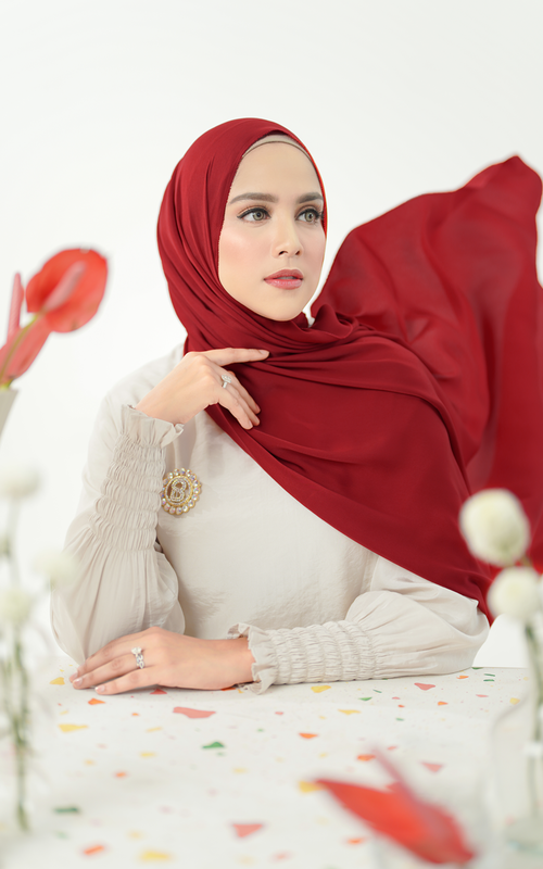 Pashmina - Zara Shawl - Savvy Red - Multicolor