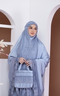 Mukena MUKENA AISHA ICE BLUE BY HOUSE OF RM