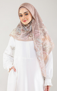 Hijab Motif Diannova Beige (Voal Square)