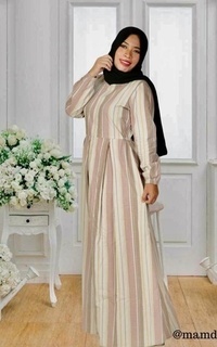 Gamis Nadhiva Dress Cotton 30S (Cream)