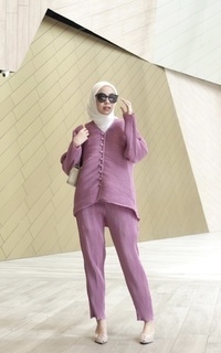 Shirt Rumiye Set Marvshe X HIJUP in Purple 