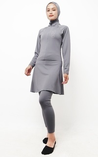 Sport Td Active LSA23 Set Baju Renang Set Hijab Muslim Hijab Atasan Legging Abu Medium