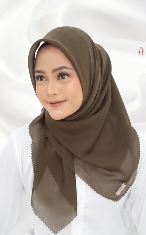 Hijab Polos -  Hanna Polycotton (Hijab Segiempat Polycotton) - Army 