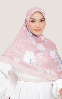 Printed Scarf Cattleya Salmon