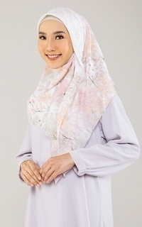 Printed Scarf Poppy White (Voal Square)