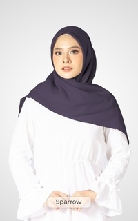 Plain Scarf Nayanika Hijab Voal Ultrafine Polos Lasercut Sparrow