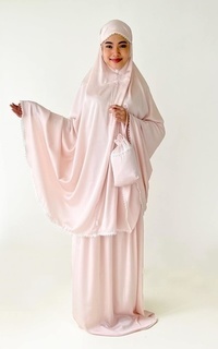 Mukena Mukena Travel Satin Silk Annisa Blush Pink