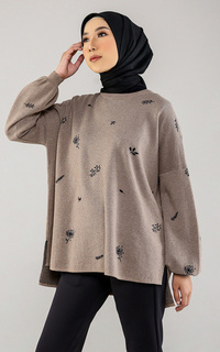 Blouse Ellia Knitt Blouse Mocca Mocca-507335