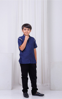 Pakaian Anak Zain Family Raya - Koko Kids Navy XL