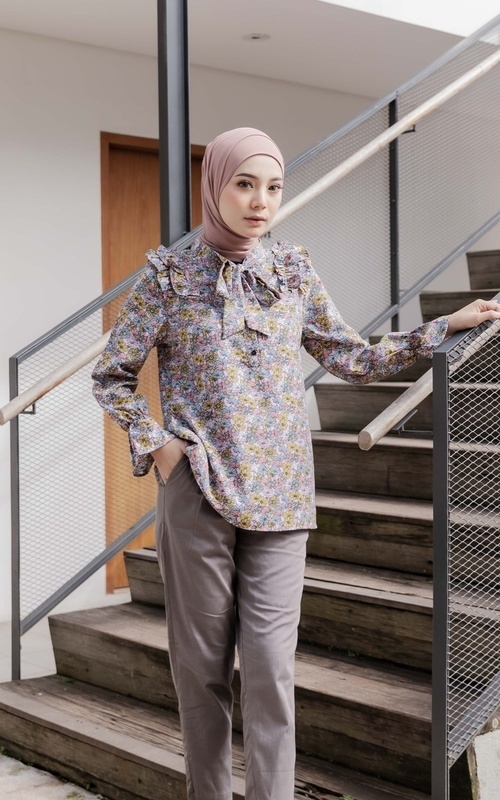 Blus - Rihana Blouse Raya Collection - Lilac