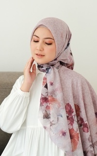 Hijab Motif Rose Mallow - Adobe Rose