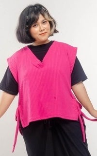 Vest Easea Ivy Knit Vest Fuchsia Outer Wanita