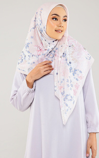 Hijab Motif Shakufa Raya Collection - Powder Pink