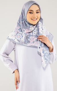 Hijab Motif Shakufa Raya Collection - Dusty Gray