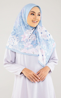 Hijab Motif Shakufa Raya Collection - Air Force Blue