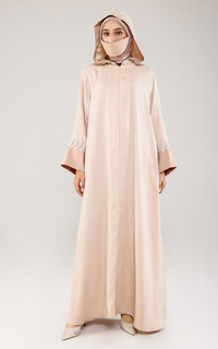 Gamis Abaya Renda Beige Chocomilk-Mocca-511576