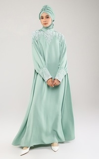 Long Dress Abaya Lace Mint
