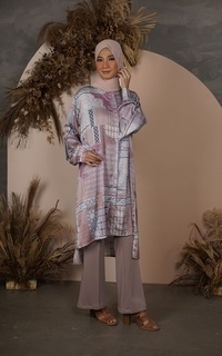 Tunic Tunik Satin Grey