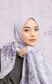 Hijab Motif Bougainvillea - Elder Berry