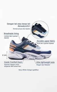 Sepatu Sneakon 2in1 Prime BlueWhite - Unisex BlueWhite-512283