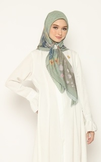 Printed Scarf GARDEN SERIES OLIVE