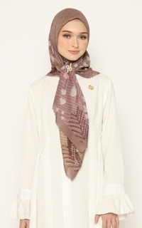 Printed Scarf GARDEN SERIES MOCCA