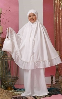 Mukena Tiara 450 Child Fajrina Balqis Broken White