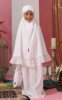 Mukena Tiara 450 Child XS Fajrina Balqis Broken White