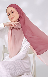 Pashmina Safaa Crinkle Ombre Pashmina - Ruby