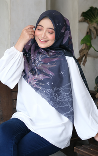 Hijab Motif Rona Scarf in Cemani