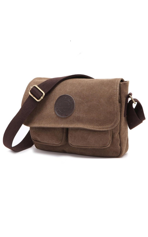 Shop Hamlin Corner Tas Selempang Pria Wanita Messenger Bag Many Slot Bahan  Canvas ORIGINAL - Brown Bag