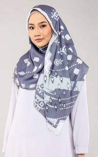 Hijab Motif Floresia Grey Scarf