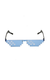 Glasses Mackenzie Kacamata Model Pixel Minecraft Mosaics Thug Life UV Protection Material Polycarbonate ORIGINAL - Blue