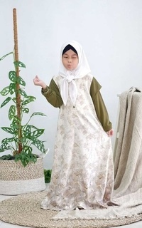 Pakaian Anak Dealova dress Kids Olive