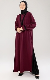 Gamis Ghaliya Abaya Maroon Raya Collection