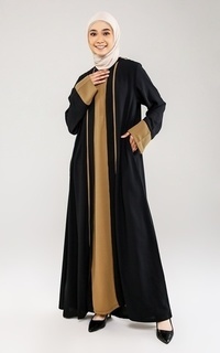 Long Dress Azkiya Abaya Dark Lime Raya Collection