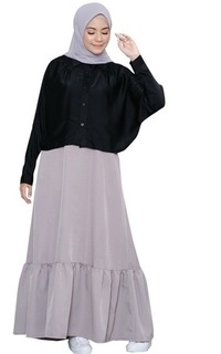 Long Dress Gamis Outer Casual  Wanita Remaja Bahan Silk Premium LG 781