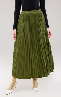 Rok Basic Pleats Skirt Forest Green Forest Green-518354
