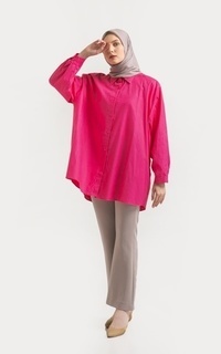 Kemeja Oversized Shirt / Fuchsia