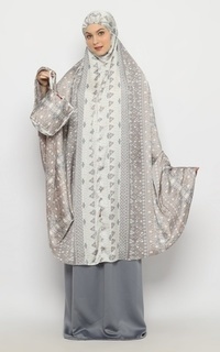 Mukena Anjani Rebecca Maxi Raya Collection Grey