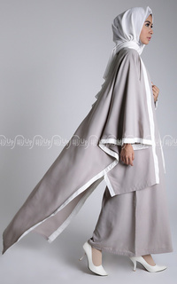 Dress Salma Abaya Grey list White-52093